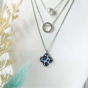 Park Lane Lana Blue Leopard Necklace